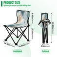 thumbnail image 3 of 600D Oxford Camping Chair Portable Foldable Chair Supports 220 lbs for Picnic, Fishing, Backpacking Watercolor Ink Splashes Pattern, 3 of 8