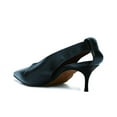 thumbnail image 3 of YDN Women Stylish Low Kitten Heeled Slip On Pumps Closed Pointed Toe V Cut Slingback Shoes Working Daily Wear Size 8 Dark Green, 3 of 4