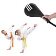 thumbnail image 4 of Blanco De Pie De Taekwondo Objetivo de mano de entrenamiento de boxeo de PU duradero con equipo deportivo de agarre (negro), 4 of 8