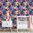 thumbnail image 3 of Peel and Stick Wallpaper 23.6in x 9.8ft Colorful Abstract Floral Watercolor Ink Effect Vibrant Petals Contact Paper Vinyl Self-Adhesive Removable Wall Paper for Bedroom Cabinet Renter Friendly, 3 of 8