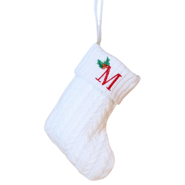 Socks Navidad Letra S Christmas Tree Red Green White Embroidered Knitted Christmas, Socks Navidad Letra S Christmas Tree Red Green White Embroidered Knitted, Christmas Socks Felpa Estilo