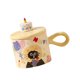 thumbnail image 3 of Taza de café de cerámica, taza de té, regalo de cumpleaños, para mujeres, hombres, desayuno, reutilizable, para dormitorio, oficina, creativa, amarillo, 3 of 8