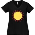 thumbnail image 3 of Inktastic Cute Sun Women's Plus Size V-Neck T-Shirt, 3 of 5