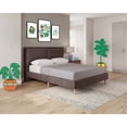 thumbnail image 1 of Base de Cama Matrimonial Makora Luma Chocolate Tapizada en Tela Tipo Lino (No Incluye Colchón), 1 of 9