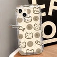 thumbnail image 1 of Funda Compatible Con Samsung A14 A13 A12 A04S A03S A52 A51 A71 A34 A50 A50S A02s A22 A32 A23 A54 A11 Protectora De Silicona Lindo Para Gatos Y Peces A Prueba De Golpes, 1 of 4