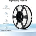 thumbnail image 3 of ouhos Silk PLA Filament 1.75 mm for 3D Printer, Metal-Like Shiny Consumables, Dimensional Accuracy +/- 0.02 mm, 1 KG, Metallic White Silk Filament, 3 of 7