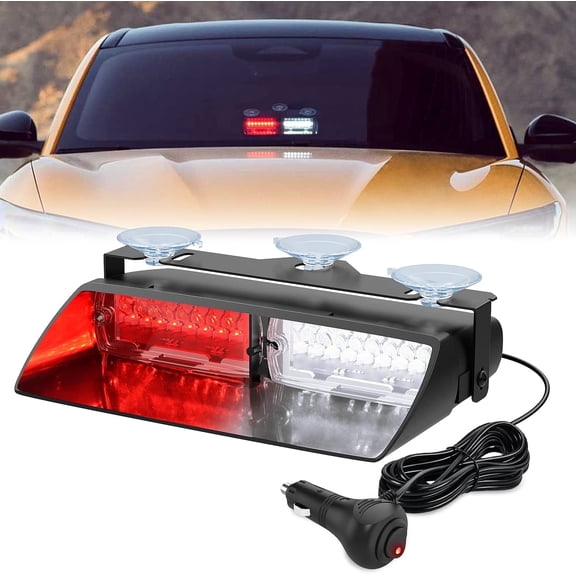 Nilight Strobe Lights, Windshield Hazard Warning Safety Flash Lights with Suction Cups, Super Bright LED Strobe Lights for  Truck