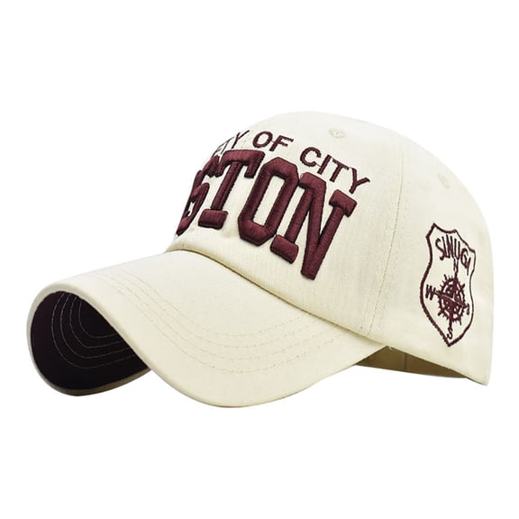 Weikingp Clearance! Visor Hats for Women, Men Hats Adjustable Letter Denim Cap Topee Baseball Distressed Embroidered Women Baseball Caps, Sun Visors for Women, Golf Visor Womens Beige