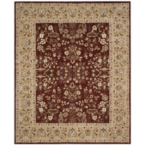 SAFAVIEH Total Performance Josh Oriental Area Rug, Rust/Green, 6' x 9'