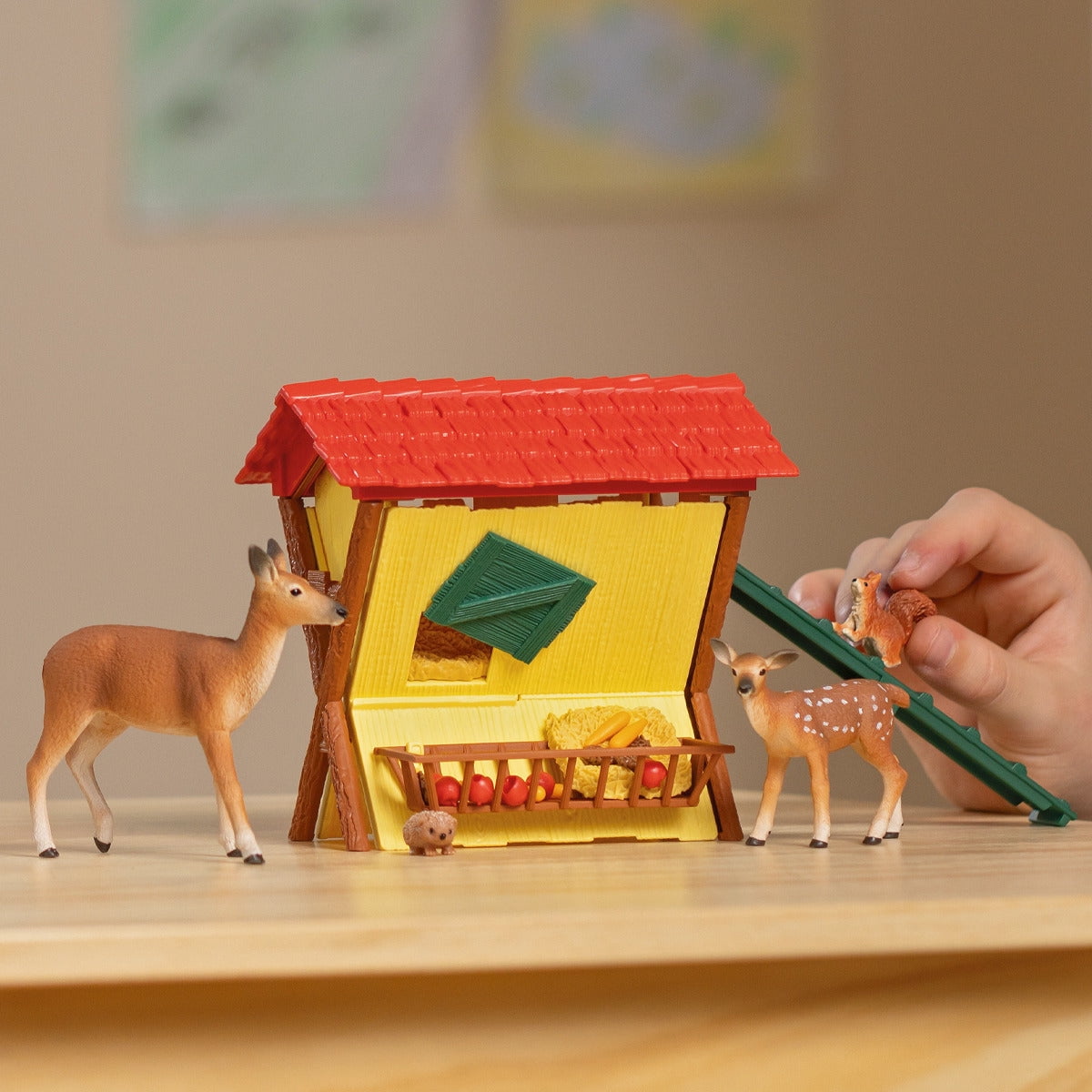 Schleich Farm World - 39PC Feeding the Forest Animals Playset Toy with Deer, Fawn, Hedgehog, Squirrel Figures & More - Fun, Educational Figurines for Boys & Girls - Kids 3+