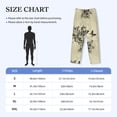 thumbnail image 4 of Picia Vintage Floral Mens Soft Woven Cotton Elastic Waistband Sleep Pajama Pant Lounge Sleep Pant With Pockets And Drawstring-Small, 4 of 9