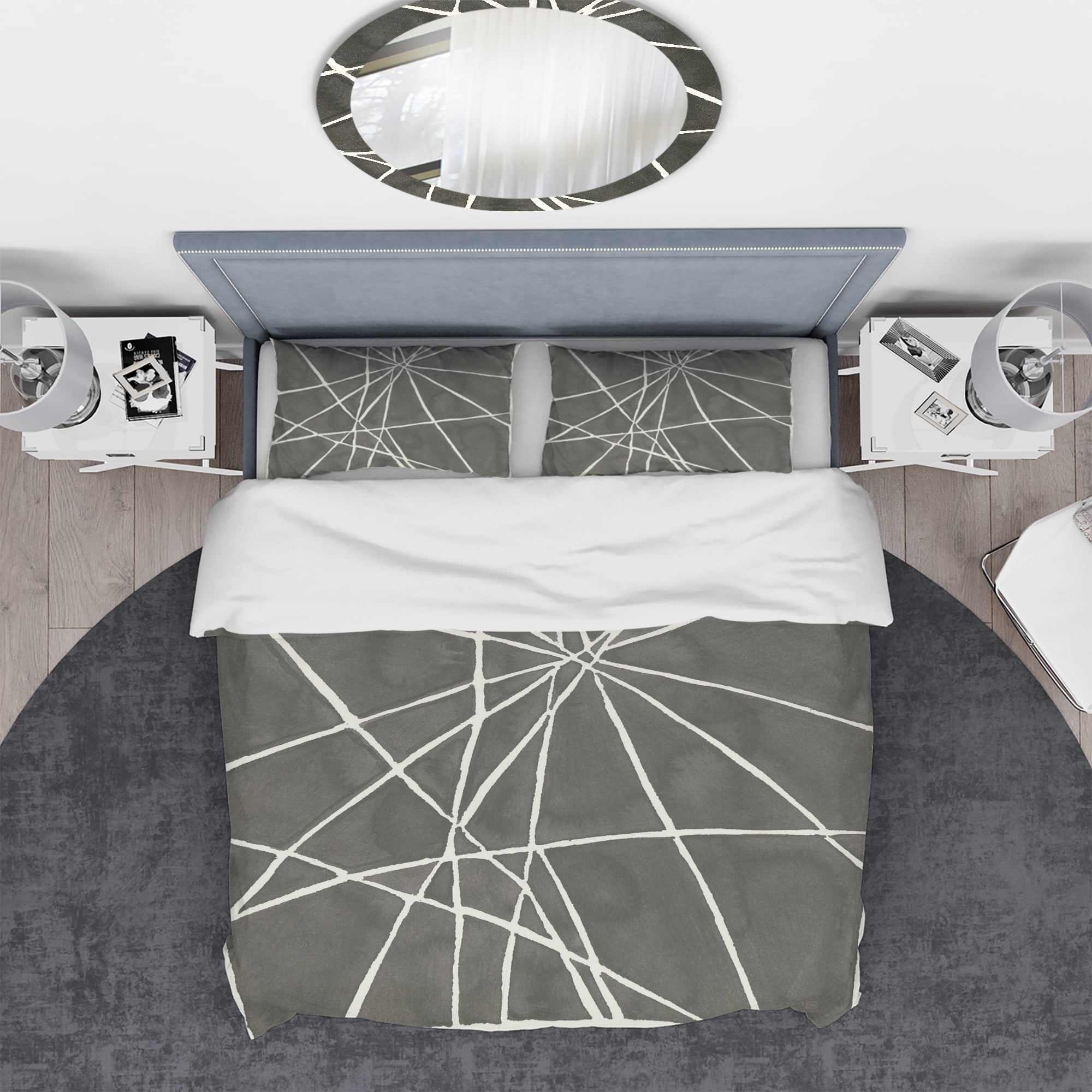 Designart 'Minimalist Graphics II' Geometric Duvet Cover Set