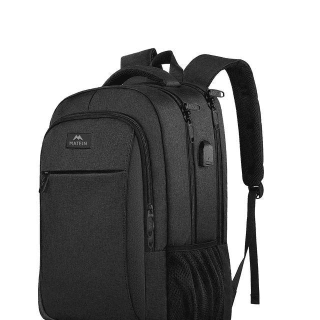 ochila Para Laptop De 15.6 Pulgadas, Mochila De Viaje Para Laptop, Con Puerto Carga Usb Xtellar negro