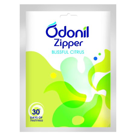 Odonil Bathroom Air Freshener Zipper - Blissful Citrus - 10 g