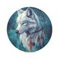 thumbnail image 7 of WOBOGO Wolf King Dreamcatcher Round Placemats Set of 6 Heat Resistant Washable Kitchen Table Decorations 15.4in, 7 of 7