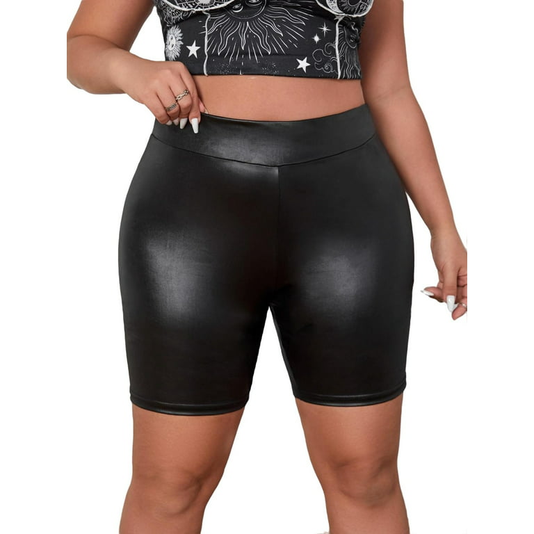 FULLSOFT Plus Size Biker Shorts for Women-High Waist X-Large-4X Tummy  Control with Pockets Cheerleading Shorts(2 Pack Black,X-Large) at   Women's Clothing store