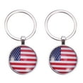 thumbnail image 4 of CIMAXIC US Flag Key Ring 2pcs US Flag Keychain Creative American Flag Keychain Key Ring Souvenir Patriotic Gift,2.36"X1.18"X0.2", 4 of 5