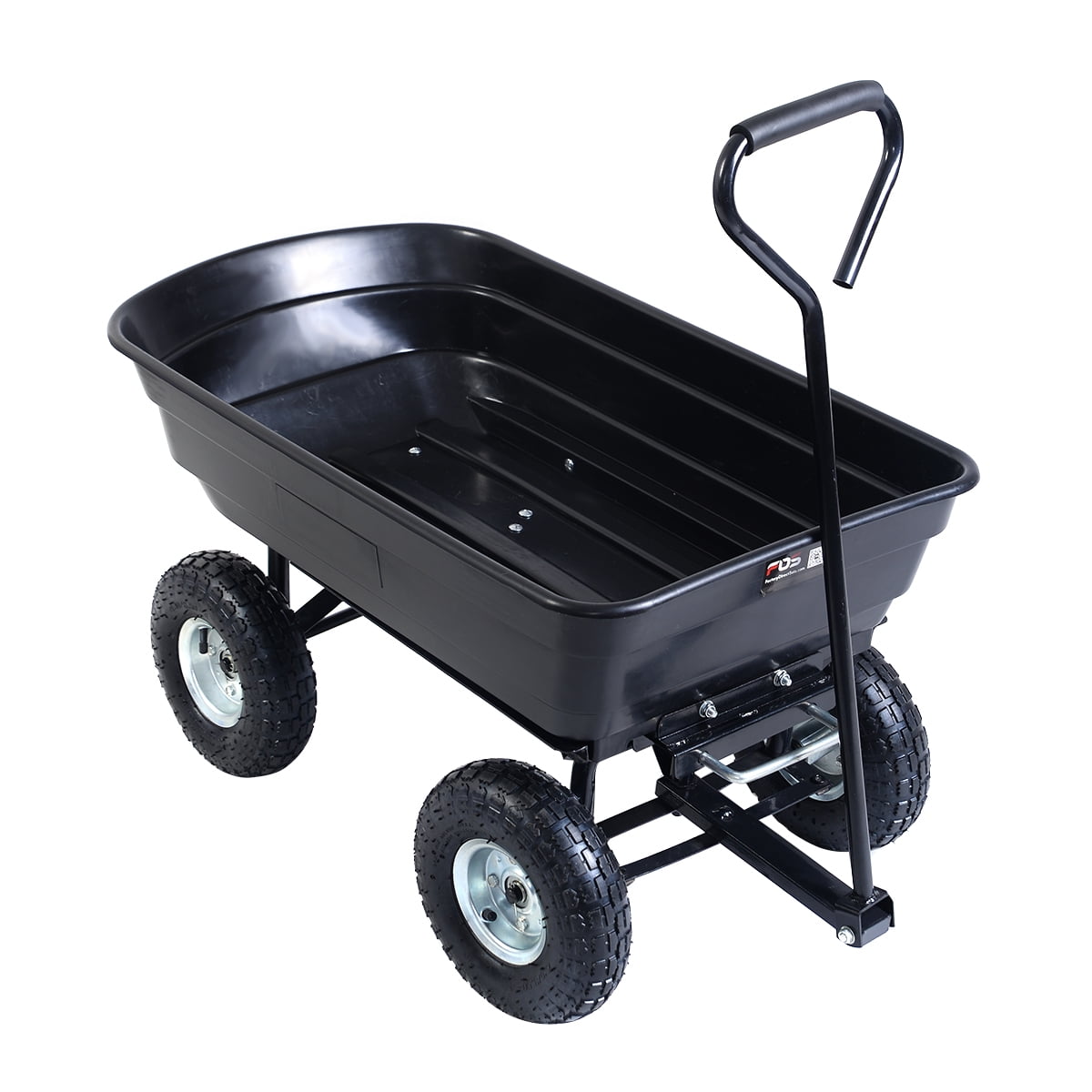 Costway 600lb Garden Dump Cart Dumper Wagon Carrier Wheel Barrow Air Costway 600lb Garden Dump Cart Dumper Wagon Carrier Wheel Barrow Air Tires Heavy Duty Com