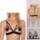 thumbnail image 5 of triangular sin relleno de malla corta con encaje de flores jinwen El cordón floral Bralette, 5 of 6