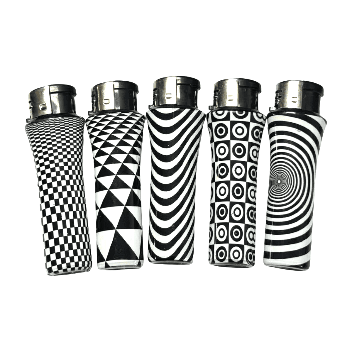 50PACK Disposable Classic Cigarette Butane Lighters Black and white gingham gift for man’s Birthday  Christmas