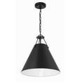 thumbnail image 5 of Crystorama Xavier 3 Light Matte Black Pendant - 16"W x 16.5"H x 16"D, 5 of 10