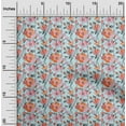 thumbnail image 2 of oneOone Velvet Light Blue Fabric Floral Craft Projects Decor Fabric Printed By The Yard 58 Inch Wide, 2 of 4