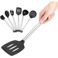 thumbnail image 4 of Silicone Kitchen Utensil,6Pcs Set Silicone Spoon Spatula Set, Non Stick Baking Cooking Tools Kitchen Accessories, 4 of 8