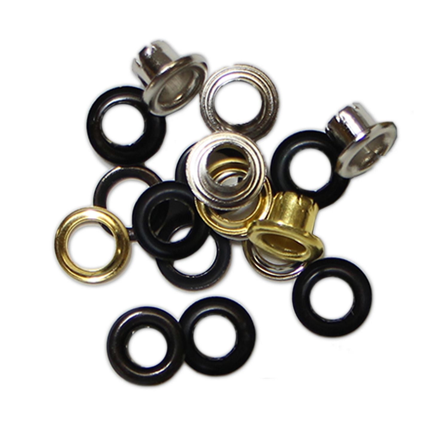 UNIQUE Creativ 4 mm Eyelets with Tools — Assorted Colours, 54 Pieces, 54 pieces