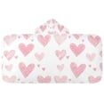 thumbnail image 5 of Yayeee Kids Hooded Towel with Hand Pockets Beach Soft Absorbent Bath Wrap 50 x 23.5 inch, Hand Drawn Hearts, 5 of 5
