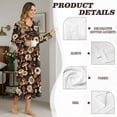 thumbnail image 6 of Tutolipy Mushroom Daisy Printed Nightgowns for Women V Neck Loungewear Full Length Sleepwear Comfy Pajama Dress for Home, 3XL, 6 of 7