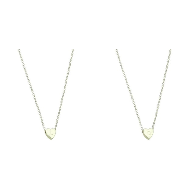 (Lot de 2) Rinsvye 26 Collier Alphabet initial en Forme de Cœur pour Femmes Bijoux Collier Alphabet pour Femmes Colliers pour Hommes pour Femmes un Collier en Vrac Z 26 Alphabet initial Collier pour Femmes Colliers Dorés pour Femmes