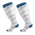 thumbnail image 1 of FhsagQ Socks Womens Socks Fish Net Women Fashion Printed Plus Size Sports Compression Socks Calf Socks Compression Socks Beautiful Legs Stretch Socks Womens Socks Robe White XXXXL, 1 of 2
