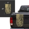 thumbnail image 2 of Soldier Veteran Enlisted Man Retired Fighter U.S. Army USAF USMC Distressed American USA US Flag Truck Tailgate Vinyl Decal Fits Most Pickup Trucks - Military Sticker (11" x 20", Cream), 2 of 8