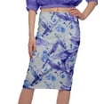 thumbnail image 4 of Moomaya Printed Knee Length Skirt For Women Plus Size Poly Spandex Skirt, 4 of 6