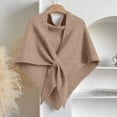 thumbnail image 2 of Dwellite Pashmina Shawl Wraps Women Knitted Shawls Wraps Cardigan Cape Wool Knitted Shoulder Top Sweater Shawl Scarf 2026 Camel, 2 of 7