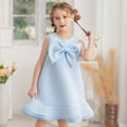 thumbnail image 2 of Girl Sleeveless Bowknot Dress Princess Birthday Party Wedding Ball Gown 3-8Y, 2 of 5