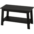 thumbnail image 2 of Acekid 2-Tier Coffee Table for Living Room, Coffee Table with Storage Shelf, Living Room Table Rectangular Center Table, Farmhouse Wood Coffee Table, 2 of 7
