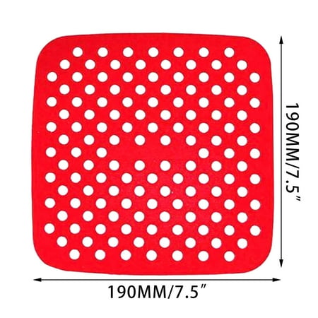 

Kitchen Gadgets 1PC Reusable Air Fryer Lining Square Non-stick Pan Silicone Mat Air Fryer Mat