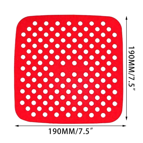 VerPetridure 1PC Reusable Air Fryer Lining Square Non-stick Pan Silicone Mat Air Fryer Mat