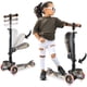 thumbnail image 1 of Scooter de 3 Ruedas Hurtle para Niños y Niñas 1 Año en Adelante, Patin del Diablo, Luces LED en las Ruedas, Manillar Ajustable y Asiento Plegable, Modo Sentado o de Pie con Freno, Arbol, 1 of 7
