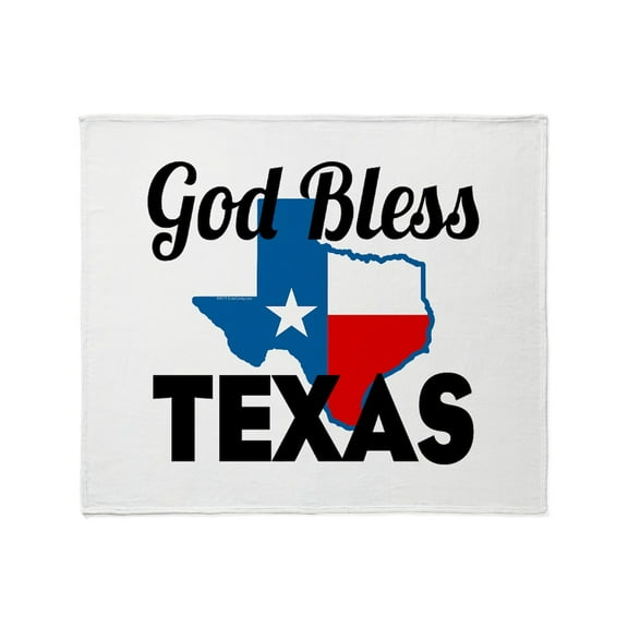 CafePress - God Bless Texas Throw Blanket - Soft Fleece Throw Blanket, 50"x60" for All Ages