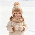 thumbnail image 2 of Toddler Hats, Gloves and Scarves Sets Winter Warm Knit Thick Thermal Stretchy Ski Head Hat Scarf Gloves Set, 2 of 7