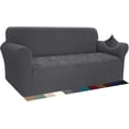 thumbnail image 1 of Stretchable Waterproof Sofa Cover Combo Triple Grey Dark, 1 of 5