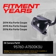 thumbnail image 3 of Master Tailgaters Replacement for Kia Forte Coupe (2014-2016) Backup Camera OE Part # 95760-A7500K3U, 3 of 7
