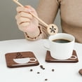 thumbnail image 6 of Disketp Coffee Cafe Cup Funny Coasters,6 Pcs Leather Coasters With Holder, Perfect Housewarming Hostess Gifts,Protect Furniture From Water Marks Scratch And Damage, 6 of 9