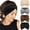 Neutral Color, variant on Extra Wide Boho Headbands for Women Non-Slip, 7'' Large Twist Knotted Stretchy Wraps Head Bands Hair Accessories, 4 Pack, White and Black