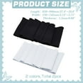 thumbnail image 2 of 2 Colors Elastic Fiber Ribbing Fabric 37.4x5.1 Inch Black White Rib Knit Fabric for Cuffs and Waistband Stretch Neckline Collar Trim Material for Jacket Sewing Waistband Cuffs Welt Edge, 2 of 5
