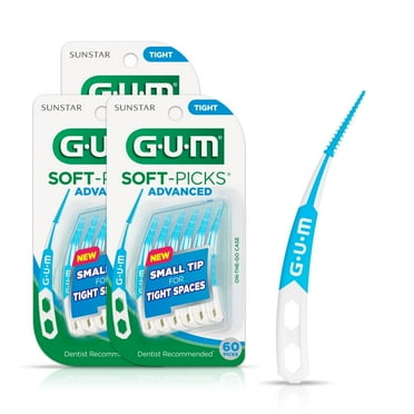 GUM Soft-Picks Advanced- Tight, Dentist Recommended Dental Picks, 60 Count(3pk)