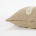 thumbnail image 5 of Tan Joy Felt Applique Burlap Lumbar Pillow, 5 of 7