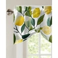 thumbnail image 3 of Tie Up Valance Curtain for Kitchen,Spring Pastoral Yellow Lemon Leaf Rod Pocket Short Curtains Adjustable Tie-Up Shade Valances,Summer Fruit Window Treatment for Bathroom Bedroom, 3 of 7